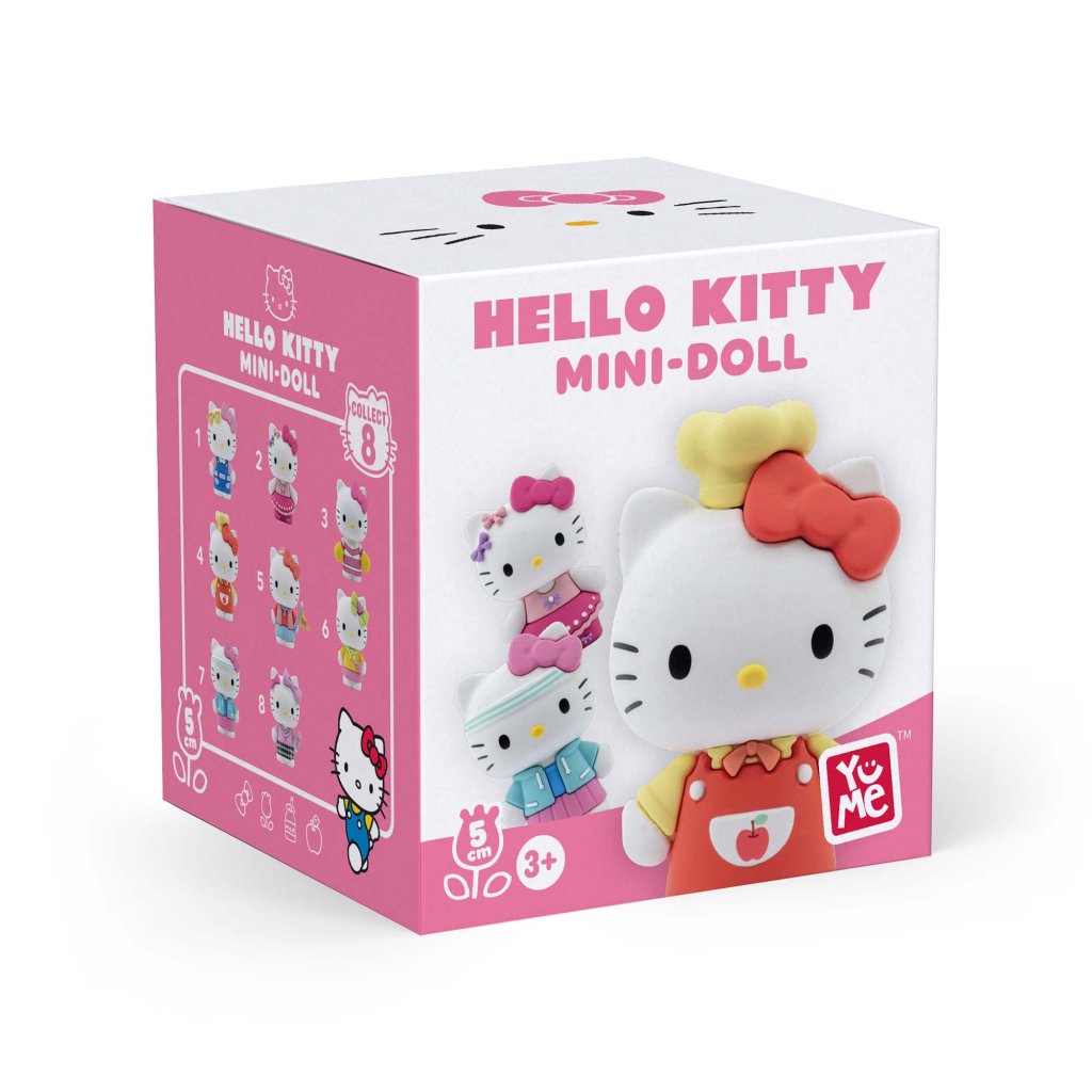 HELLO KITTY - by YuMe 5cm Mini Doll Figurine Collection PDQ - Cute Outfit Series (BLIND BOX)
