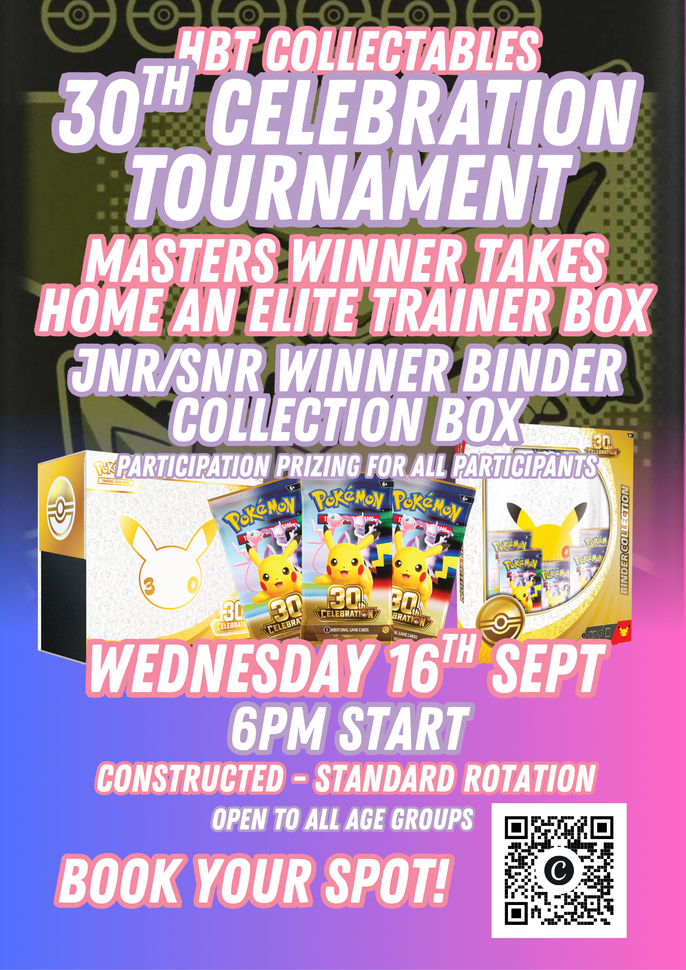 🔥 Pokémon TCG: 30th Anniversary Tournament 🔥 Wednesday 16th, September 2026 (TICKET)