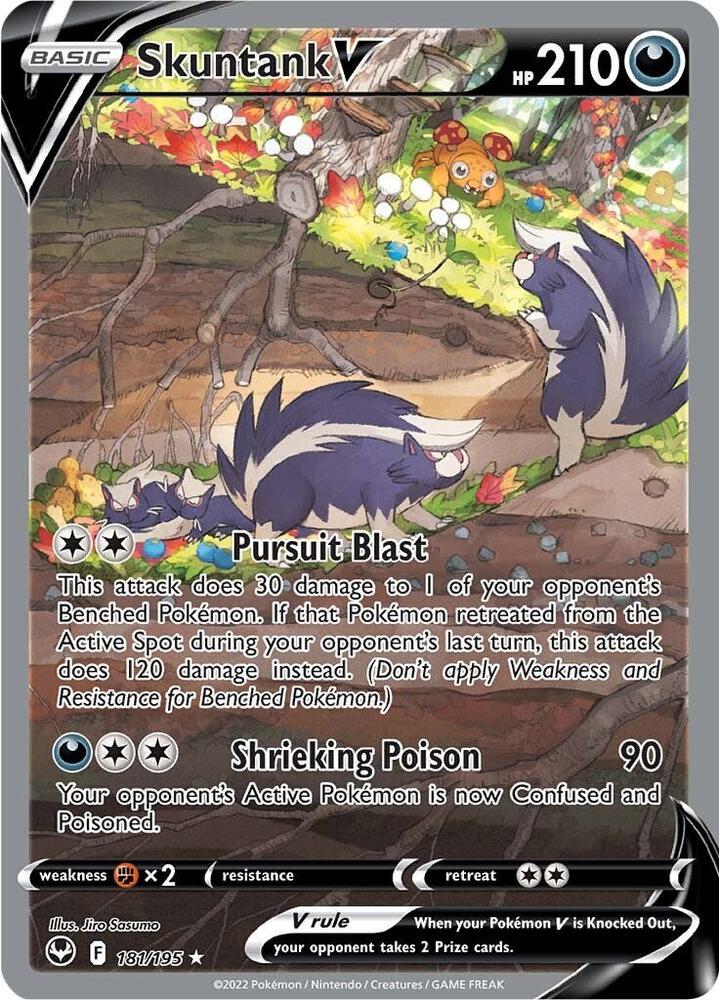 Pokemon TCG Single: Skuntank V - Silver Tempest (181/195)