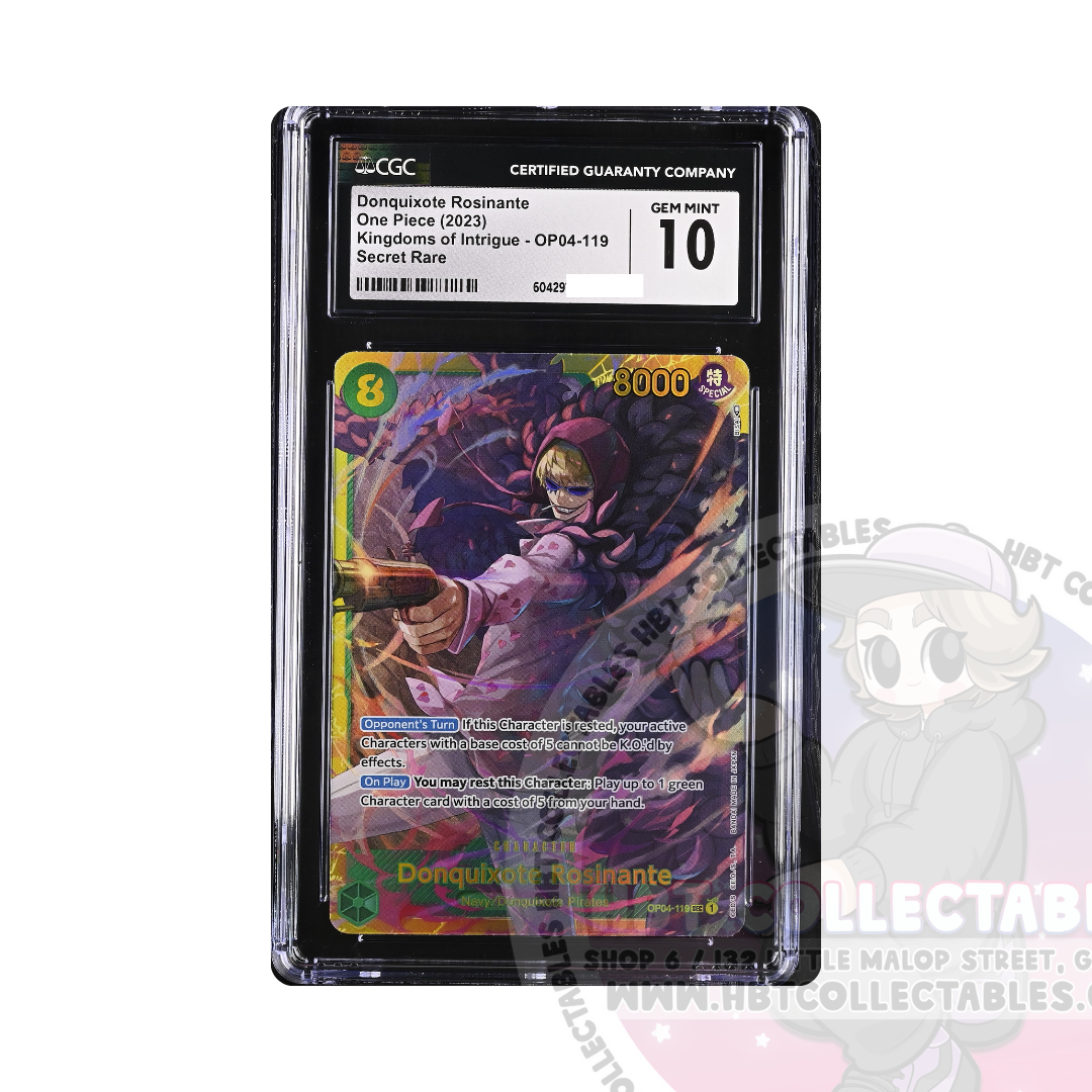 One Piece CG: CGC Gem Mint 10 - Donquixote Rosinante: Kingdoms of Intrigue OP04-119 SR