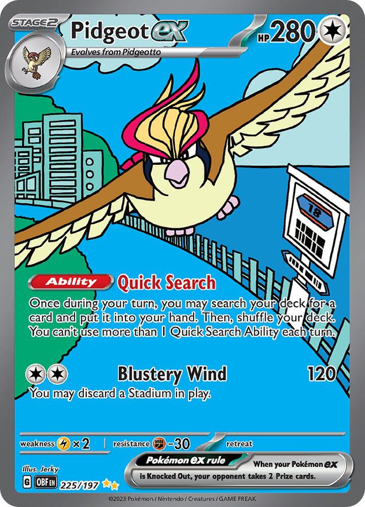 Pokemon TCG: Pidgeot ex - 225/197 - SV03: Obsidian Flames (OBF)