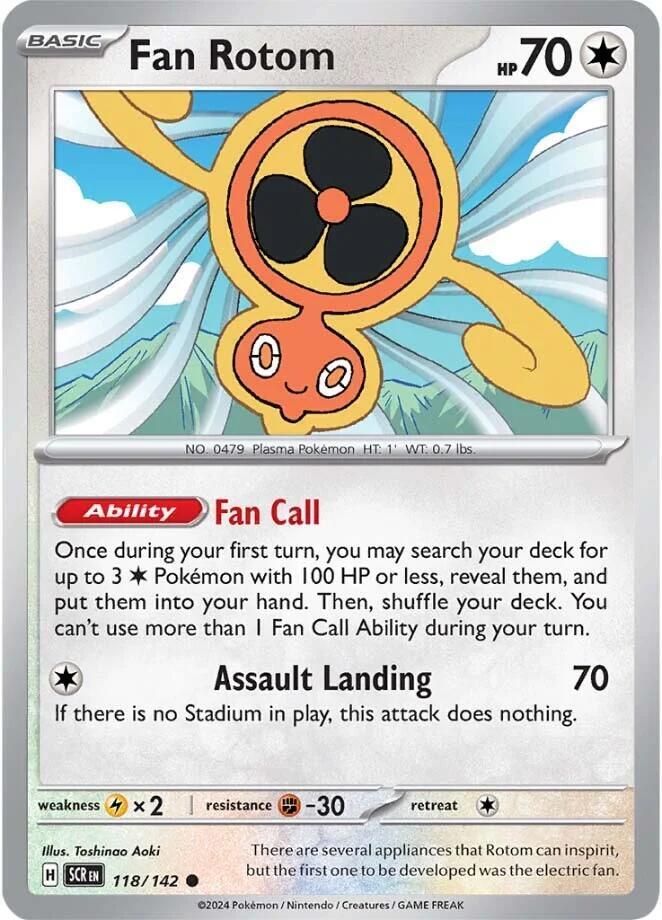 Pokemon TCG: Fan Rotom 118/142 - SV07: Stellar Crown (SCR)