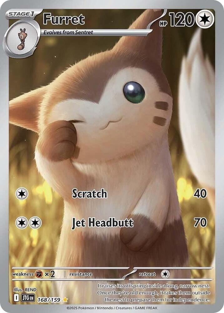 Pokemon TCG: Furret - 168/159 - SV09: Journey Together (JTG)