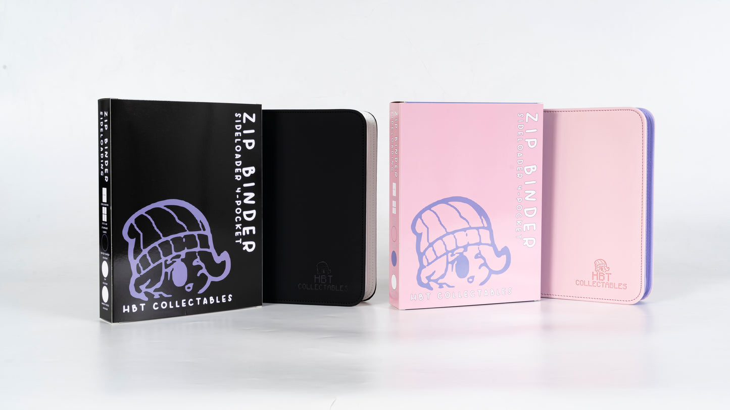 HBT Collectables: Premium 4 Pocket Binder (Black/White) - PREORDER