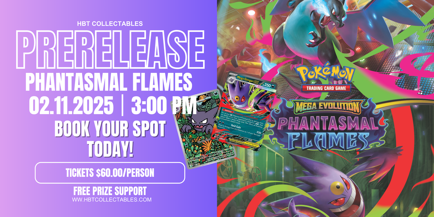 Pokemon TCG Event: Phantasmal Flames Prerelease - 2nd November 2025