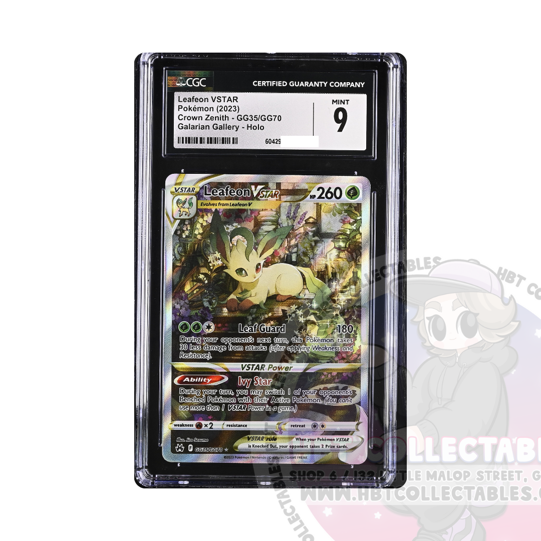 Pokemon TCG: CGC Mint 9 - Leafeon VSTAR: Crown Zenith GG35/GG70