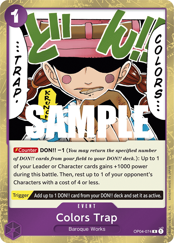 One Piece Card Game: Colors Trap OP04-074 Playset (4 Cards)