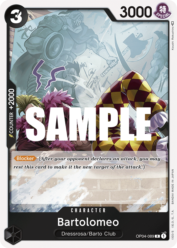 One Piece Card Game: Bartolomeo OP04-089 Playset (4 Cards)