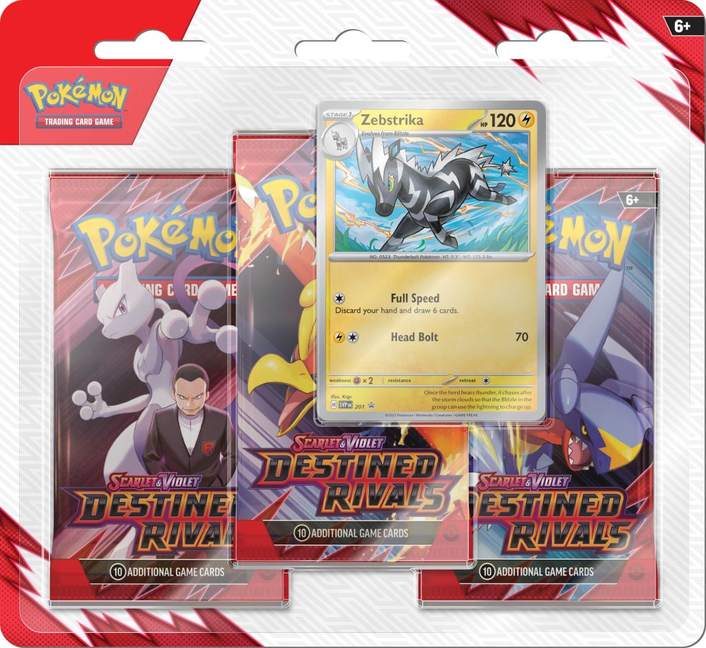 Pokemon TCG: Scarlet & Violet Destined Rivals Three Booster Blister (ASSORTED)