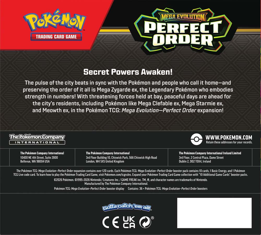 Pokémon TCG: Mega Evolution-Perfect Order Booster Box (36 packs)