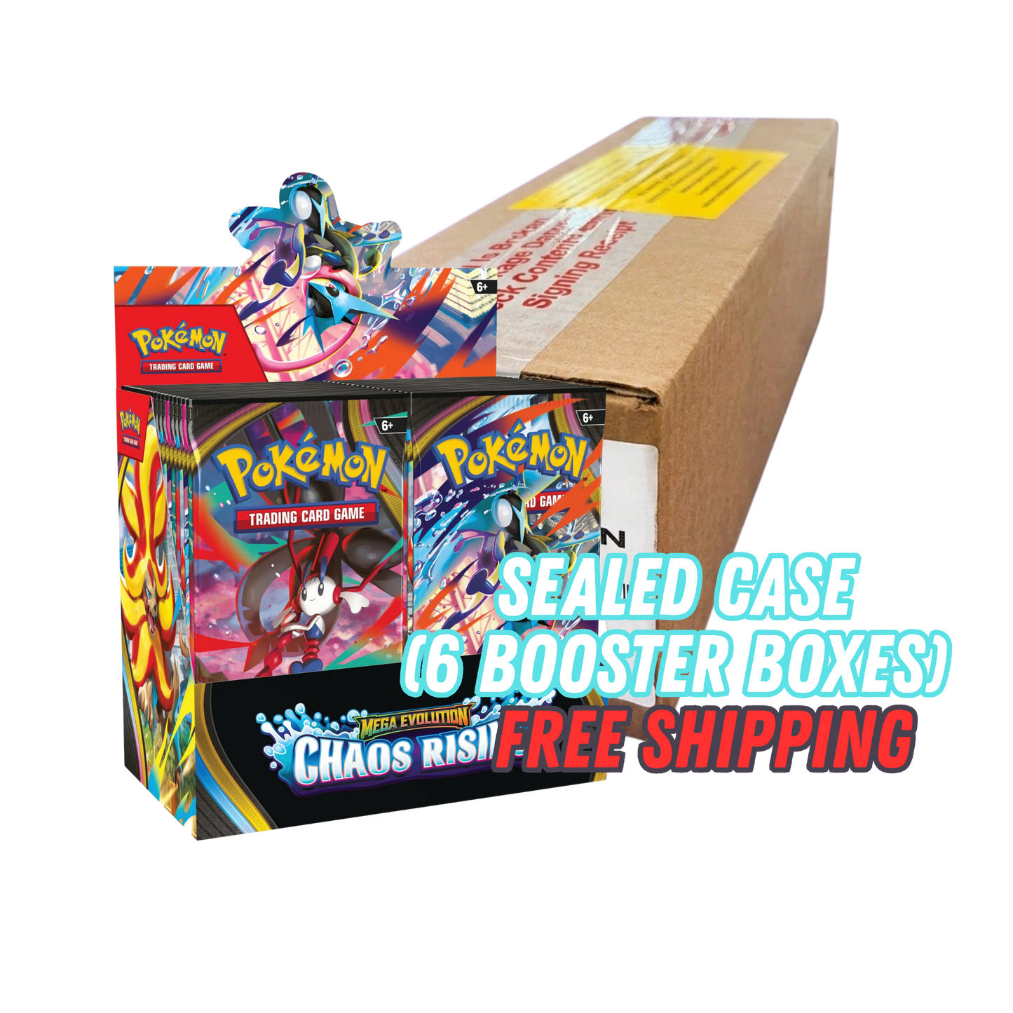 Pokemon TCG: Chaos Rising FACTORY SEALED Case (6 Booster Boxes)