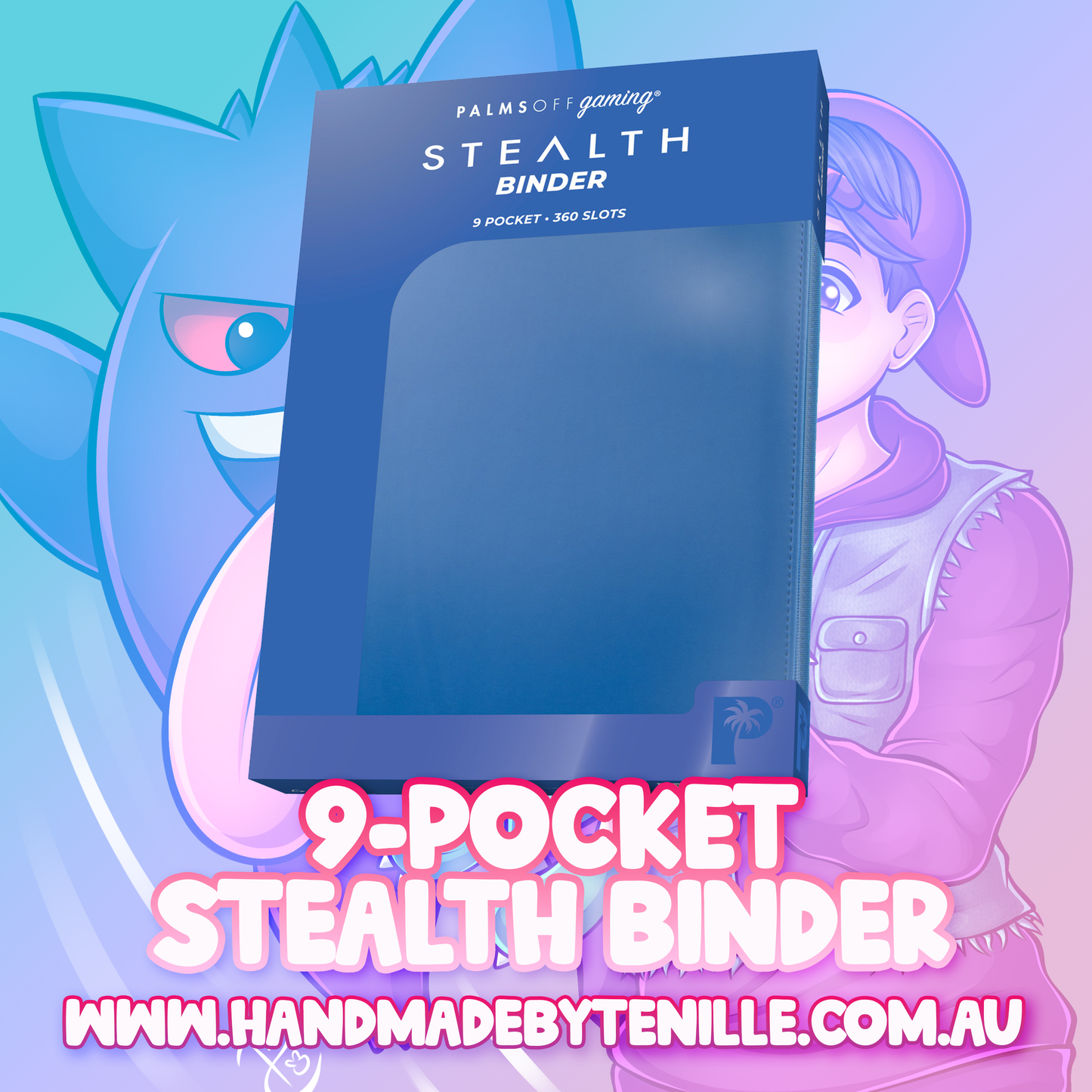 STEALTH 9 Pocket Zip Trading Card Binder - Blue
