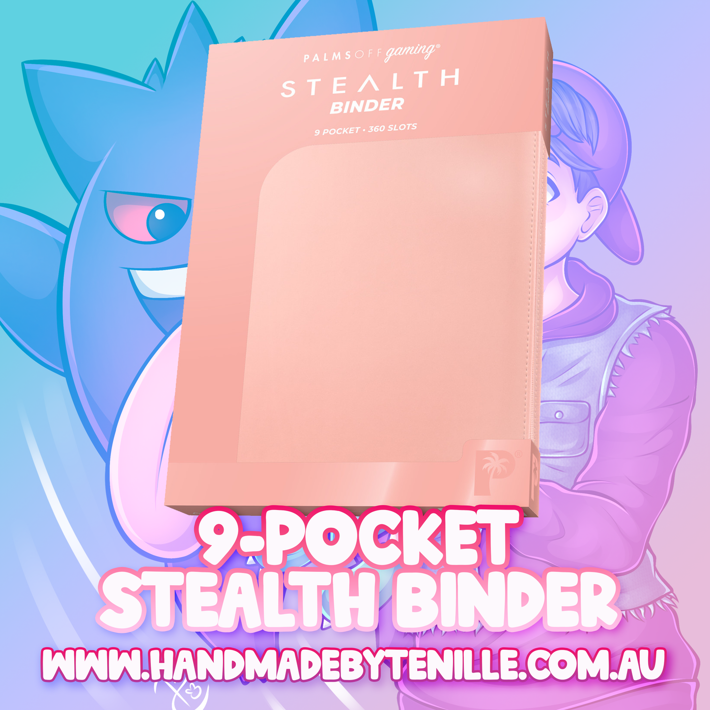 STEALTH 9 Pocket Zip Trading Card Binder - Pink