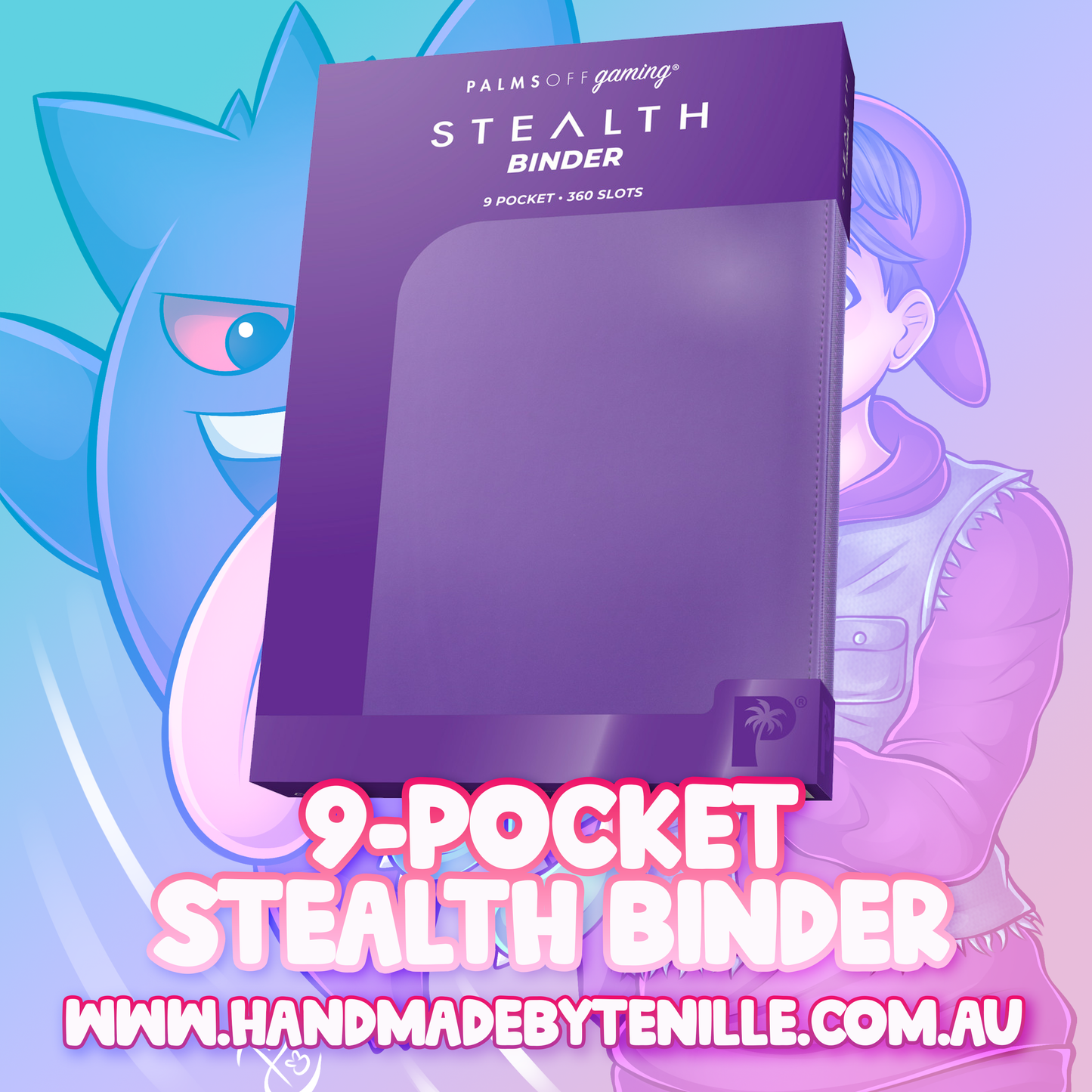 STEALTH 9 Pocket Zip Trading Card Binder - Purple