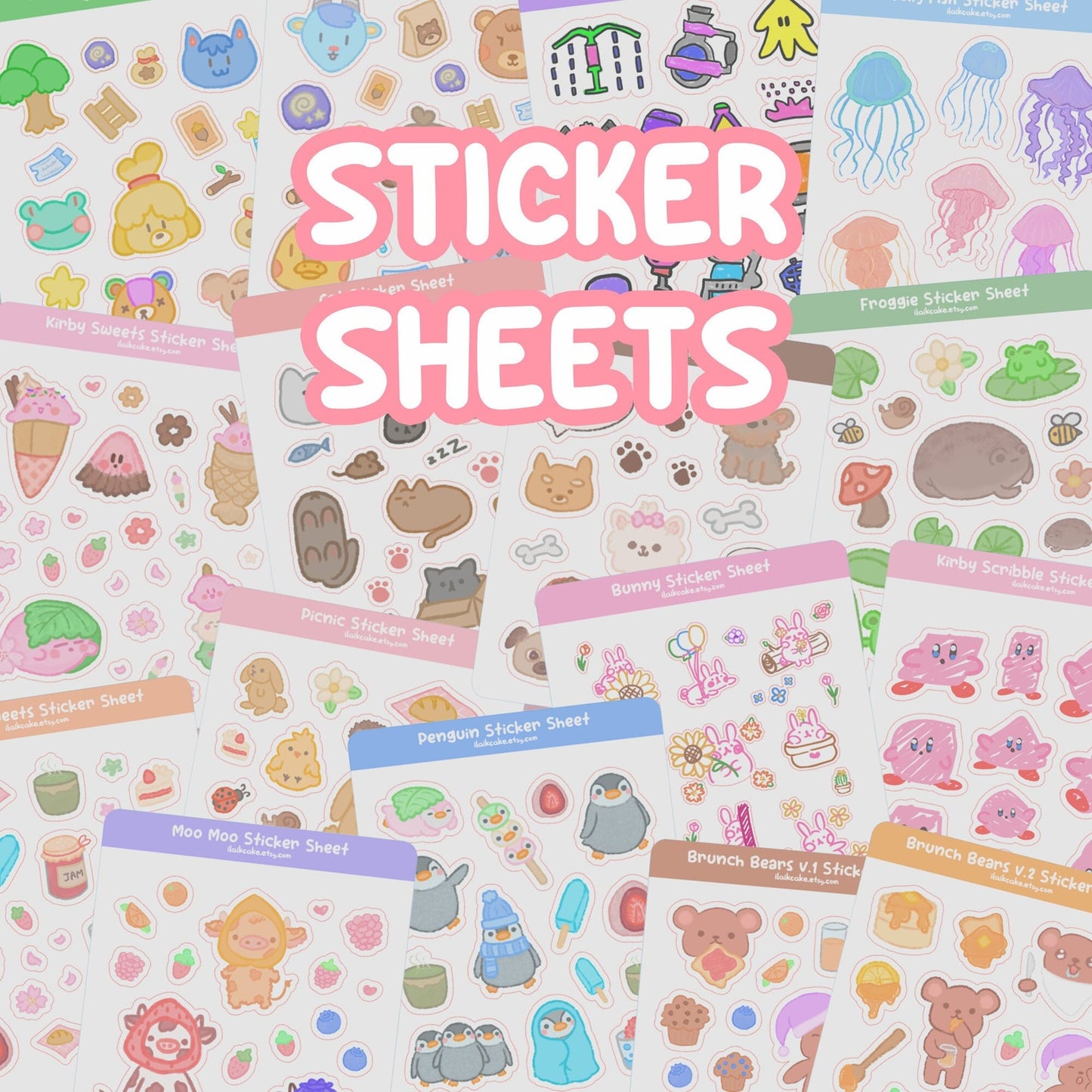 ilaikcake: Sticker Sheets (Assorted)