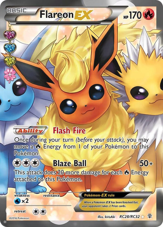 Pokemon TCG: Flareon EX (Full Art) RC28/RC32 - Generations: Radiant Collection (GEN)