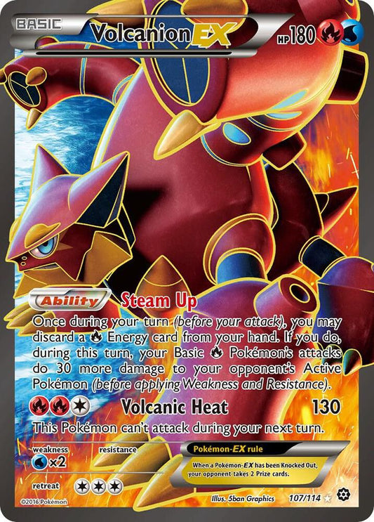 Pokemon TCG: Volcanion EX (Full Art) 107/114 - XY - Steam Siege (STS)