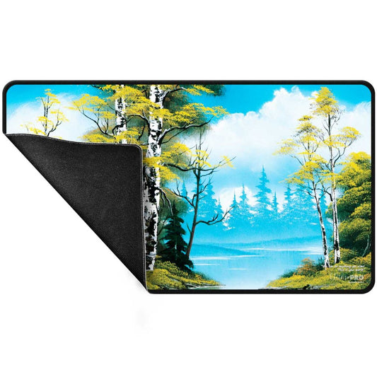 Ultra Pro: Bob Ross Lakeside Path Black Stitched Playmat