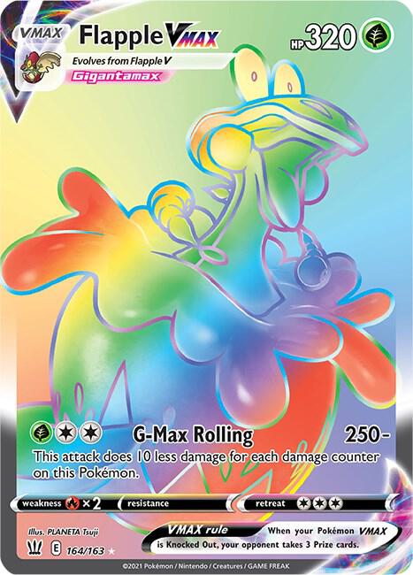 Pokemon TCG: Flapple VMAX (Secret) - 164/163 Battle Styles (SWSH05)