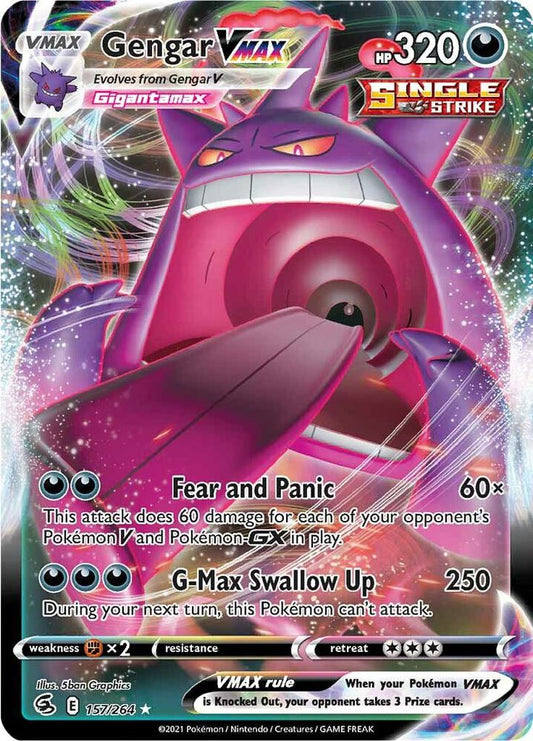 Pokemon TCG: Gengar VMAX 157/264 - SWSH08: Fusion Strike (SWSH08)
