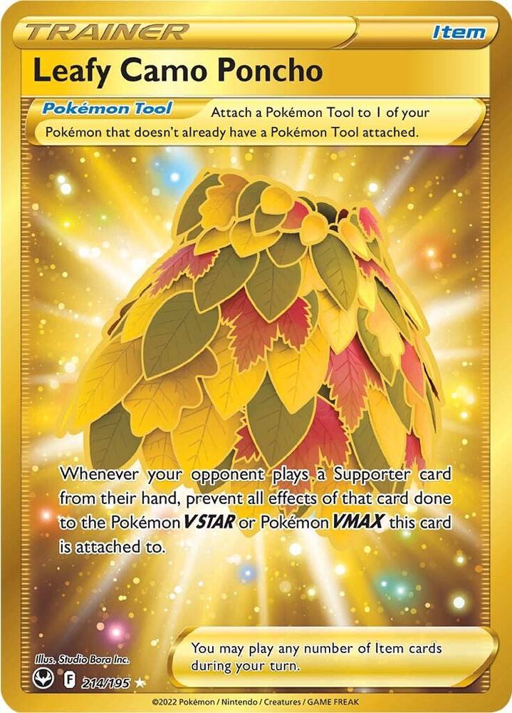 Pokemon TCG Single: Leafy Camo Poncho - Silver Tempest (214/195)