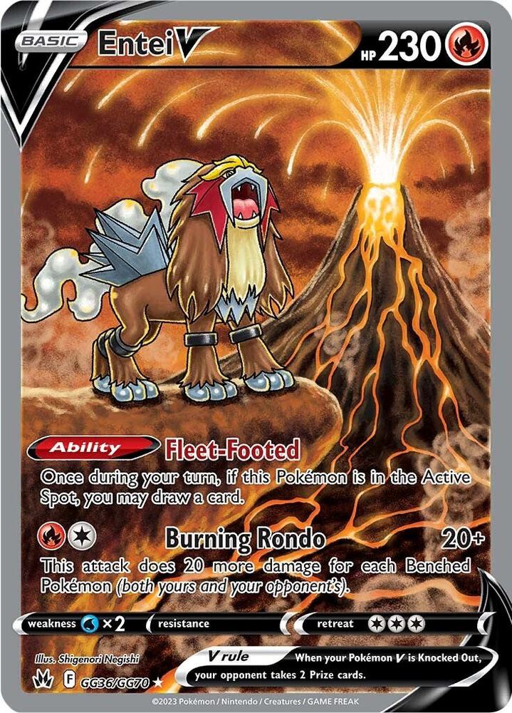Pokemon TCG Single: Entei V - Crown Zenith (GG36)