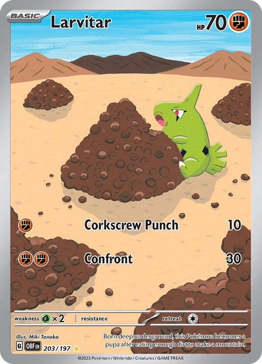 Pokemon TCG: Larvitar - 203/197 - SV03: Obsidian Flames (OBF)