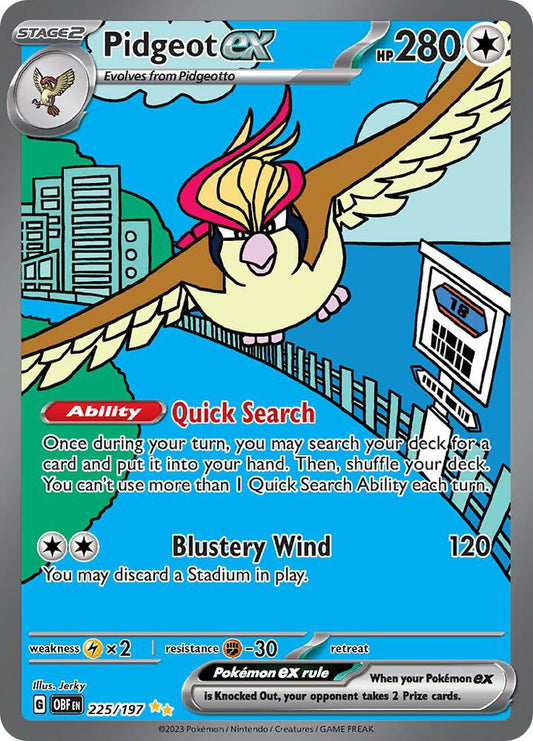 Pokemon TCG: Pidgeot ex - 225/197 - SV03: Obsidian Flames (OBF)