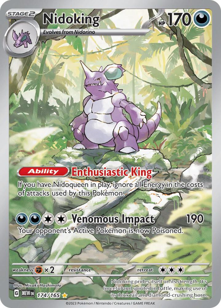 Pokemon TCG: Nidoking - 174/165 - SV: Scarlet & Violet 151 (MEW)