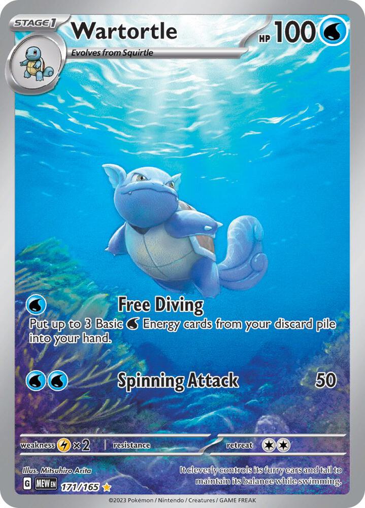Pokemon TCG: Wartortle - 171/165 - SV: Scarlet & Violet 151 (MEW)