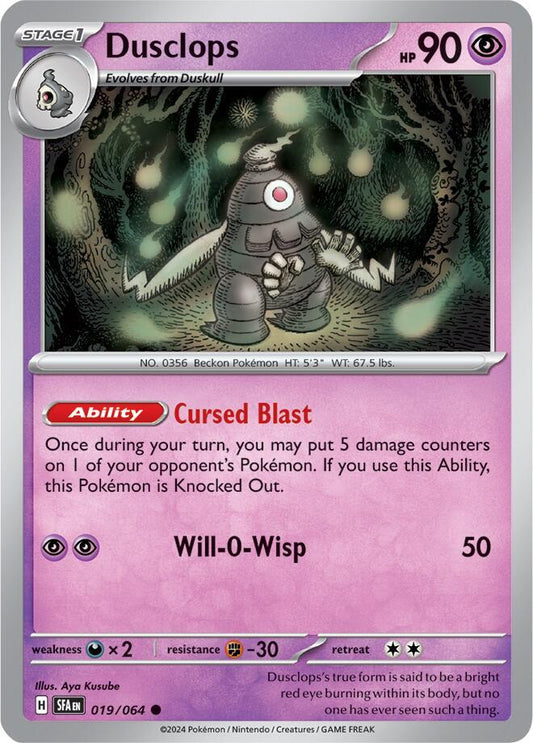 Pokemon TCG: Dusclops - 019/064 - SV: Shrouded Fable (SFA)