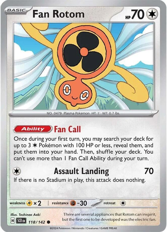 Pokemon TCG: Fan Rotom 118/142 - SV07: Stellar Crown (SCR)