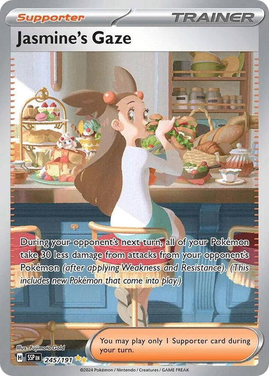 Pokemon TCG: Jasmine's Gaze - 245/191 - SV08: Surging Sparks (SSP)