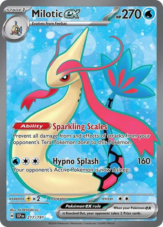 Pokemon TCG: Milotic ex - 217/191 - SV08: Surging Sparks (SSP)