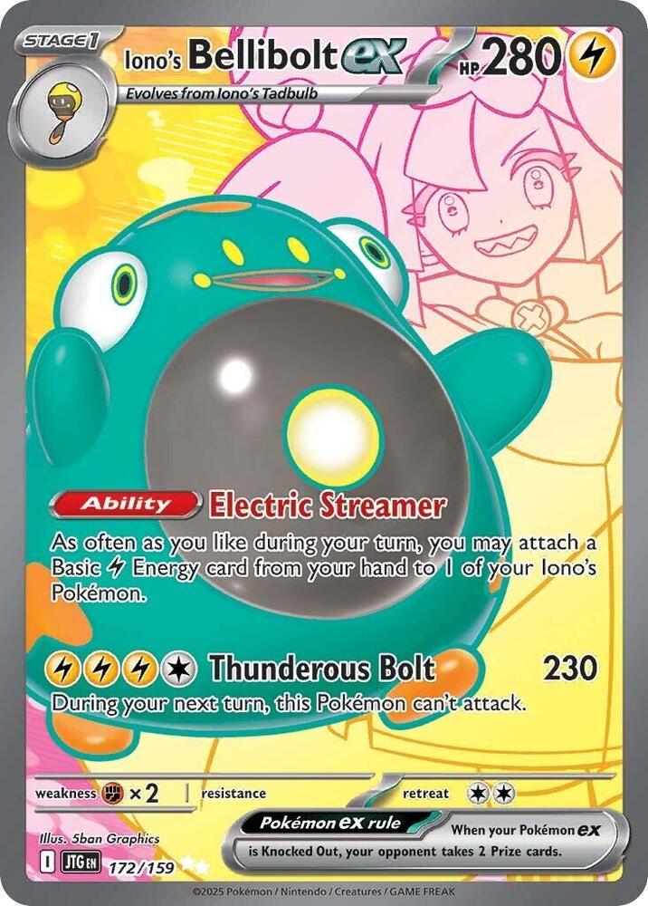Pokemon TCG: Iono's Bellibolt ex - 172/159 - SV09: Journey Together (JTG)