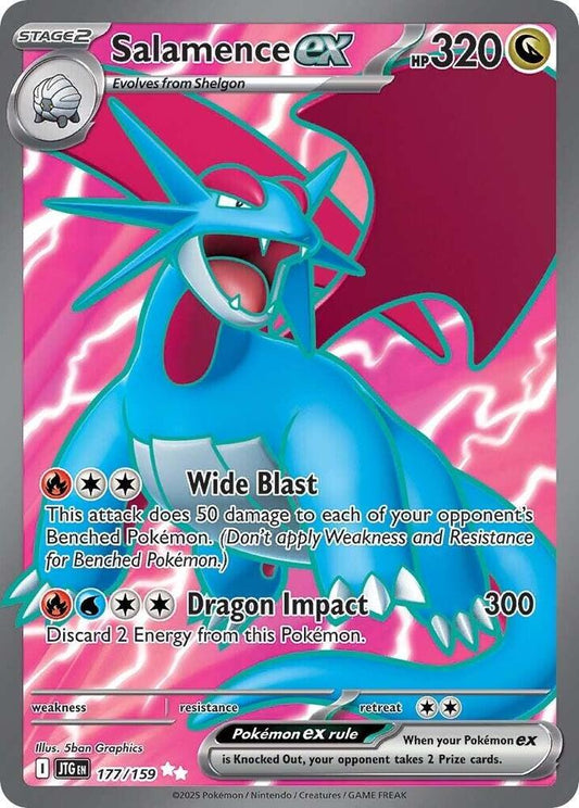 Pokemon TCG: Salamence ex - 177/159 - SV09: Journey Together (JTG)