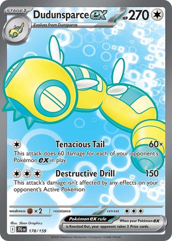 Pokemon TCG: Dudunsparce ex - 178/159 - SV09: Journey Together (JTG)