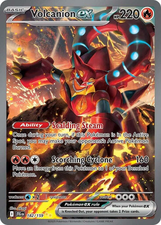 Pokemon TCG: Volcanion ex - 182/159 - SV09: Journey Together (JTG)