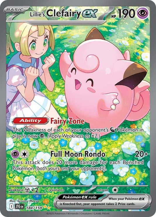 Pokemon TCG: Lillie's Clefairy ex - 184/159 - SV09: Journey Together (JTG)