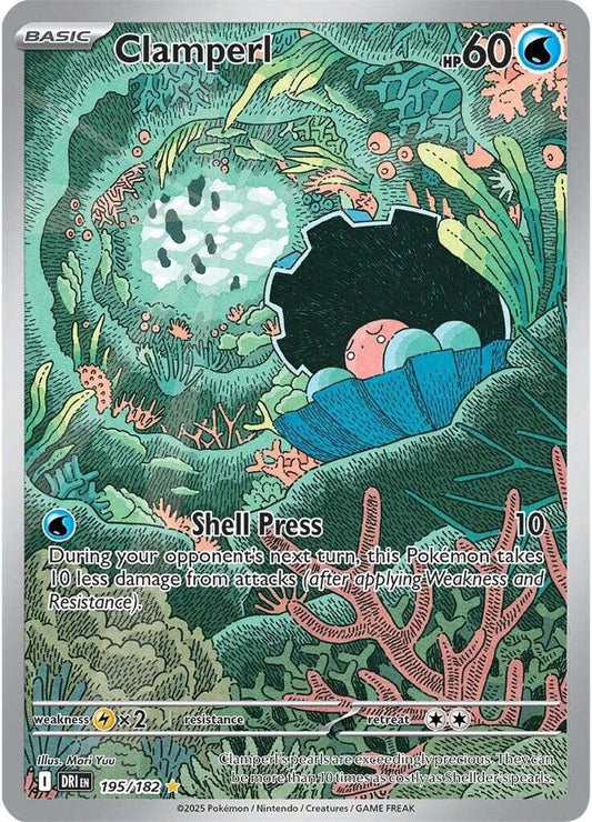 Pokemon TCG: Clamperl - 195/182 - SV10: Destined Rivals (DRI)