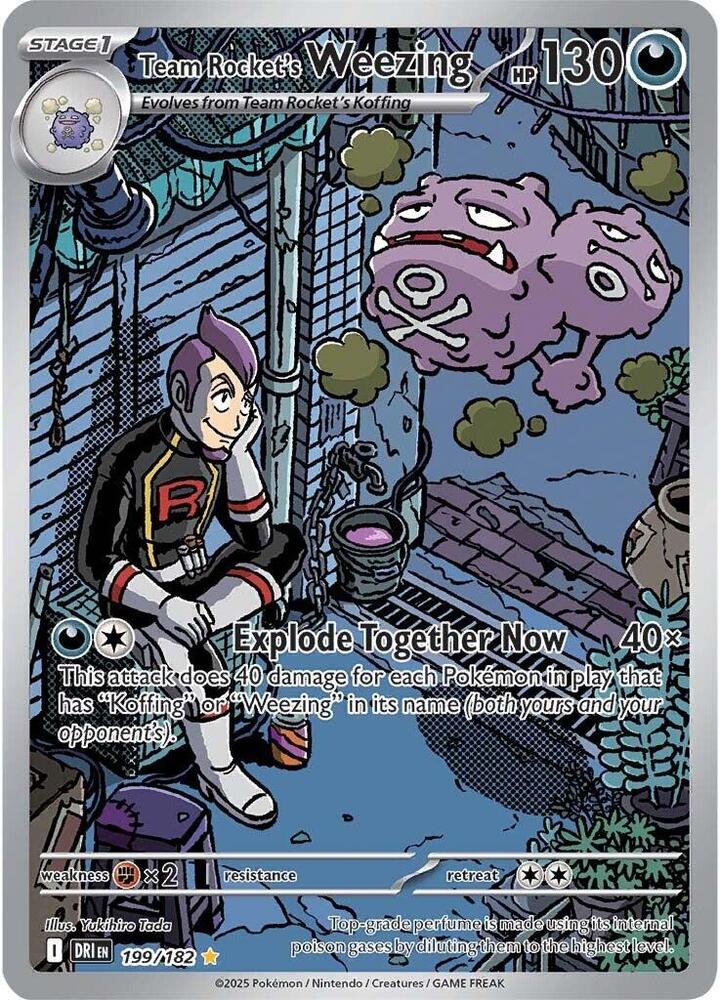 Pokemon TCG: Team Rocket's Weezing - 199/182 - SV10: Destined Rivals (DRI)