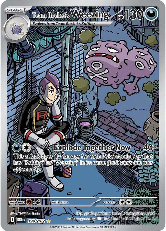 Pokemon TCG: Team Rocket's Weezing - 199/182 - SV10: Destined Rivals (DRI)