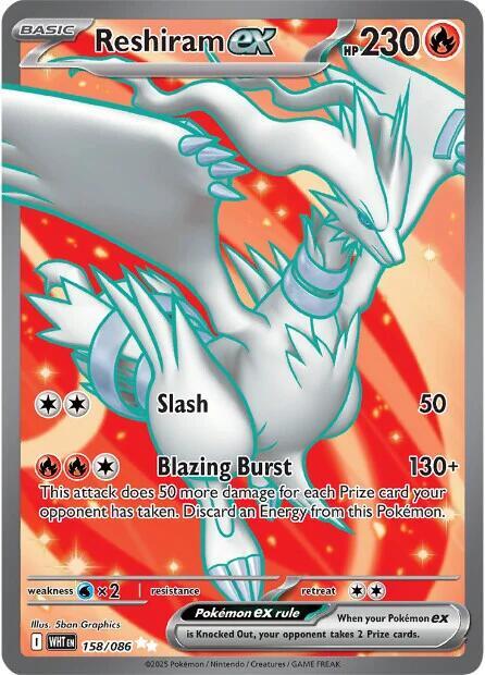 Pokemon TCG: Reshiram ex - 158/086 - SV: White Flare (WHT)