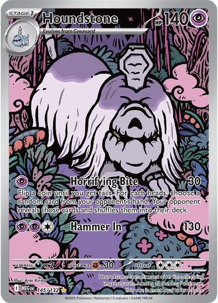Pokemon TCG Single: Houndstone - 145/132 - ME01: Mega Evolution (MEG)