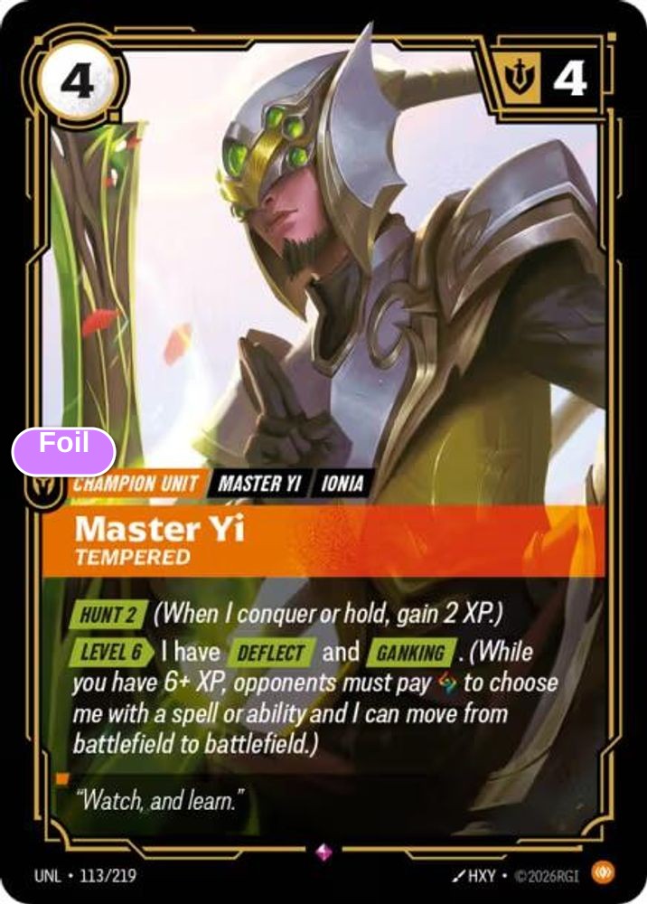 Master Yi - Tempered