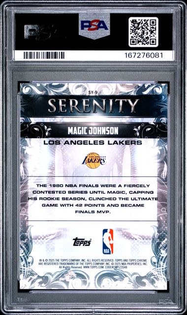 2025 TOPPS CHROME SERENITY #SY-9 MAGIC JOHNSON [PSA 10]