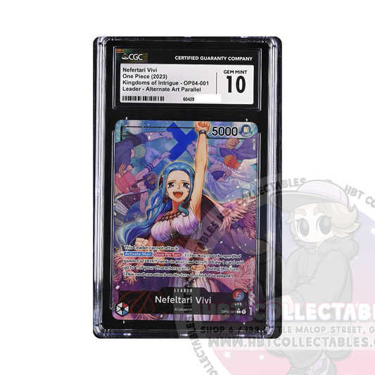 One Piece CG: CGC Gem Mint 10 - Nefertari Vivi: Kingdoms of Intrigue OP04-001 L (Alt Art)