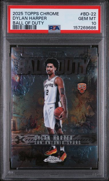 2025 TOPPS CHROME BALL OF DUTY #BD-22 DYLAN HARPER [PSA 10]