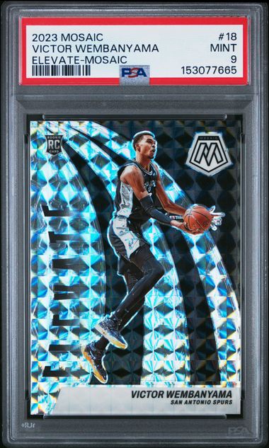 2023 PANINI MOSAIC ELEVATE #18 VICTOR WEMBANYAMA ELEVATE-MOSAIC [PSA 9]