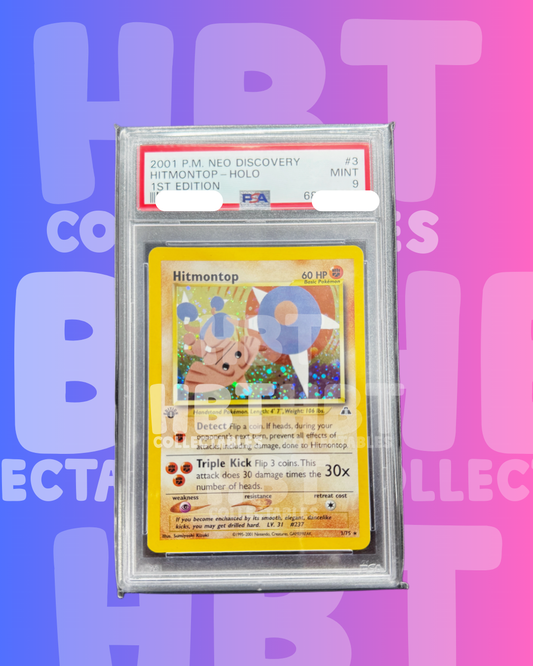 Pokemon TCG: Hitmontop - Neo Discovery 1ST EDITION Holo 3/75 (PSA 9)